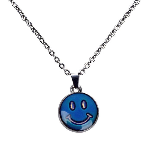 Temperature Control Color Change Smiley Face Nacklace