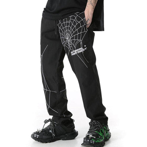 Spider embroidery Baggy Pants