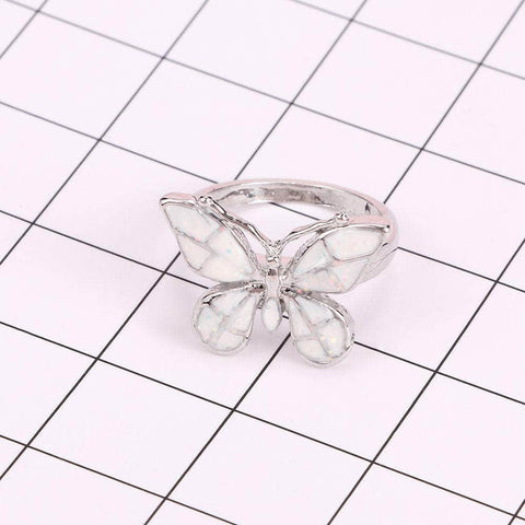 CHARMIEZZ Artificial Opal  Butterfly Ring