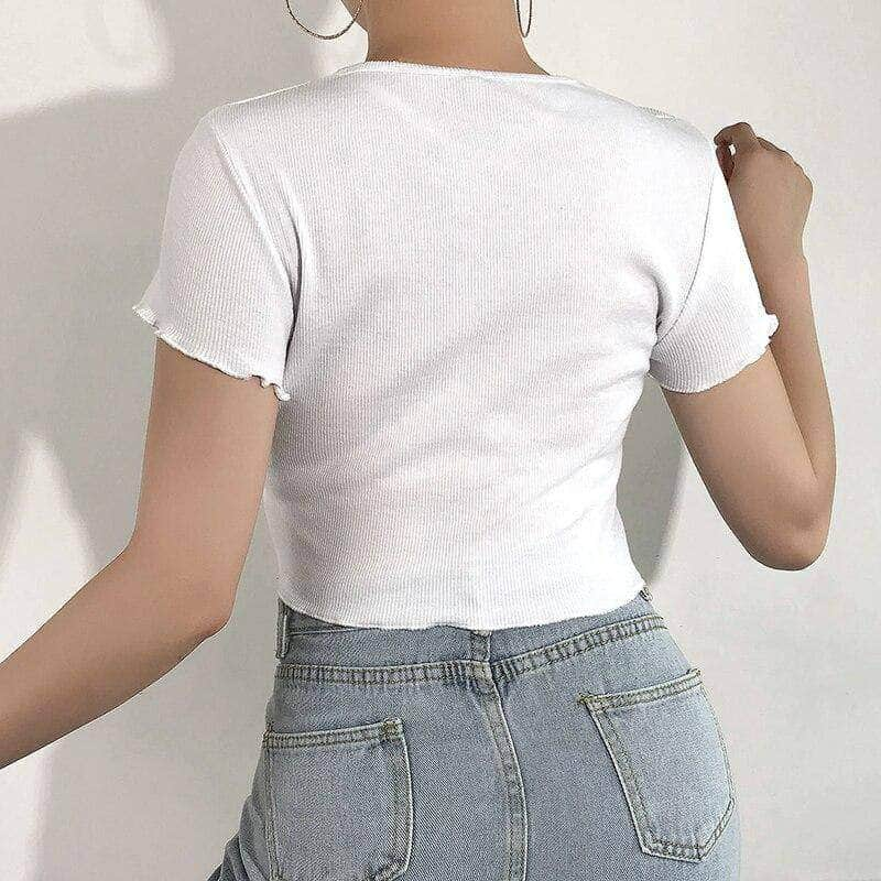 Embroidery CAP Crop Top