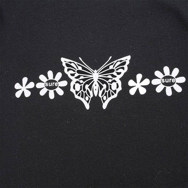 Butterfly  Patchwork Crop Top