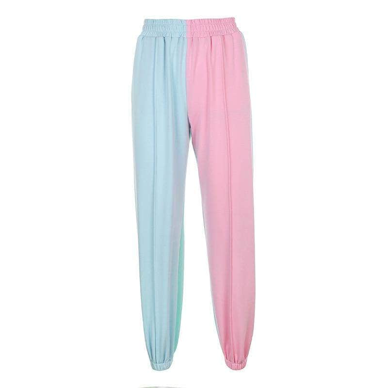 Colorful Patchwork Casual Pants