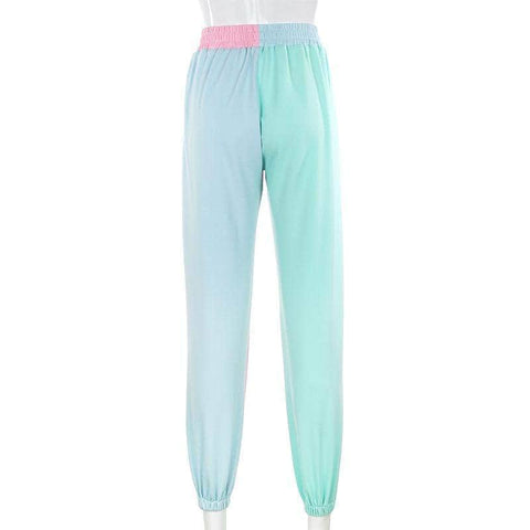 Colorful Patchwork Casual Pants