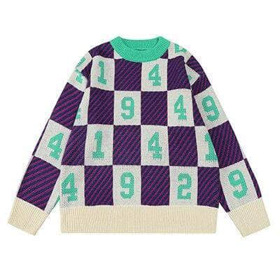 Numbers Boxes Multicolor Sweater