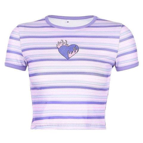 Striped Flamable Heart