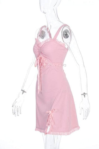 Drawstring Bandage Mini Dress