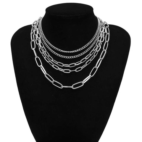 Multi Chain Choker Necklace
