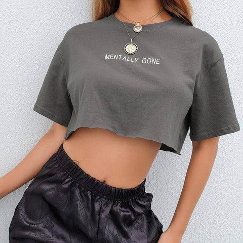 Embroidery Basic Crop Top
