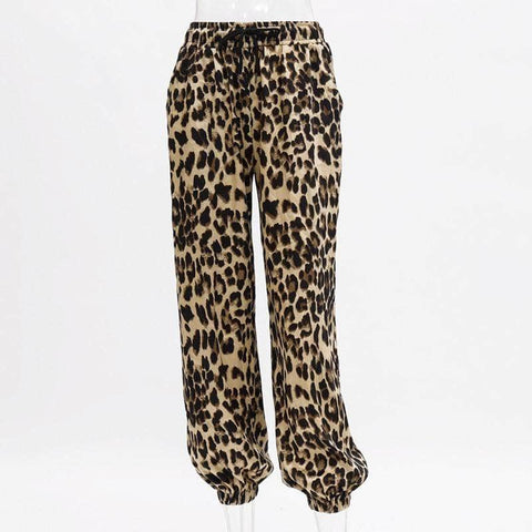 Leopard Baggy high Pants