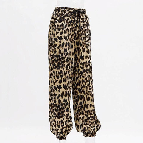 Leopard Baggy high Pants