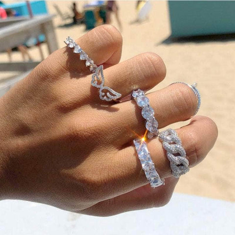 925 Sterling silver AAAAA Cz Stone Rings