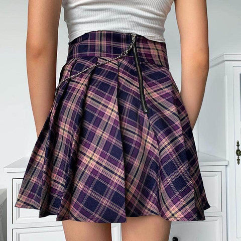 Punk Plaid Skirt