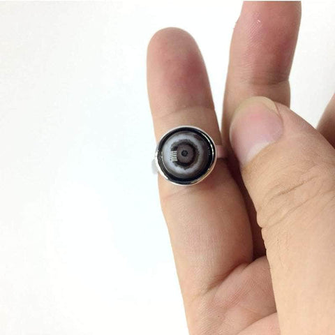 CHARMIEZZ Evil Eye Ball onyx Ring