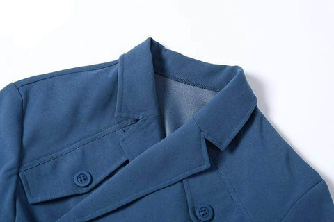 Blue Cropped Retro Jacket