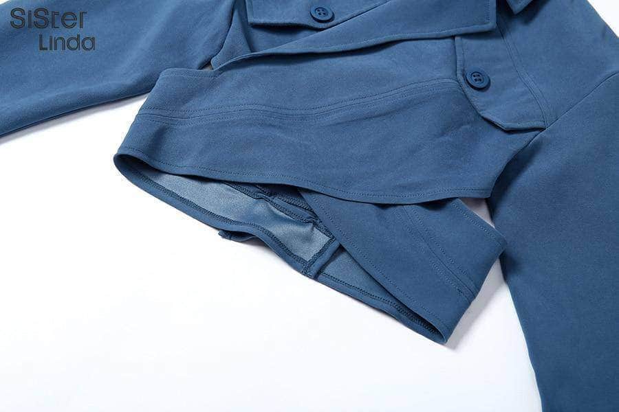 Blue Cropped Retro Jacket