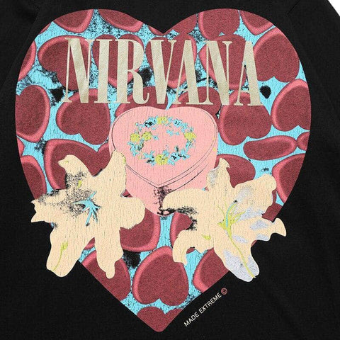Nirvana  Double-Sided Heart Long Sleeve Tee