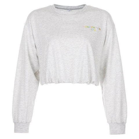 HMH Embroidery Cropped Sweatshirt