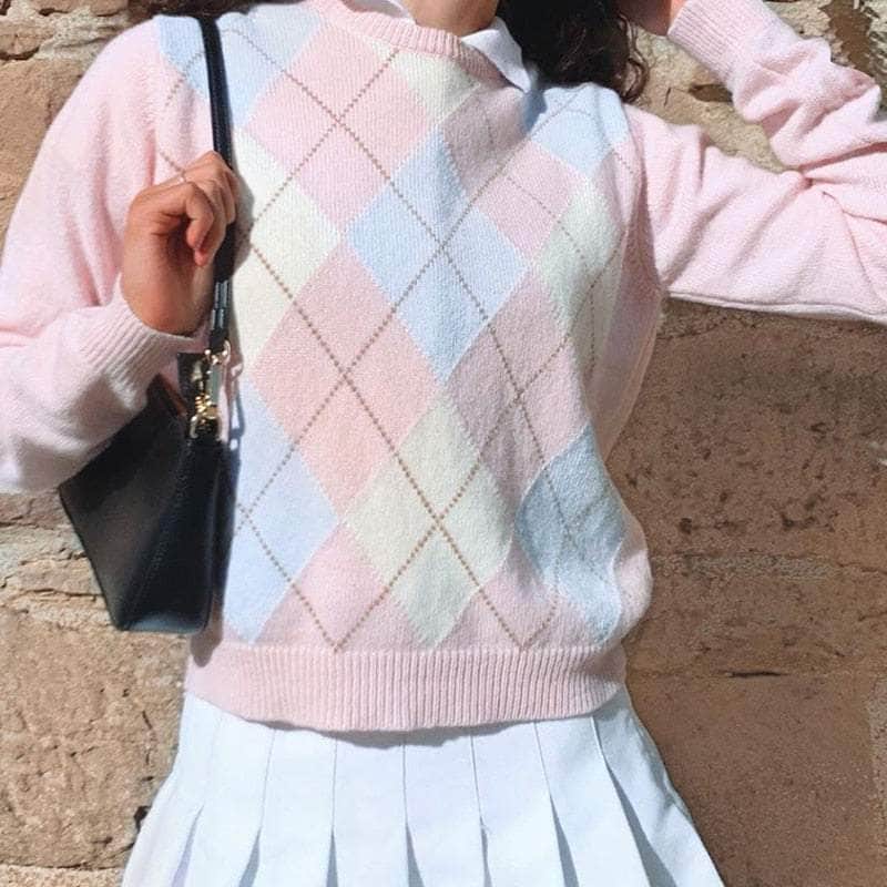 Argyle Knitted Sweater