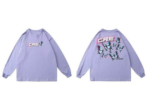 CRE Butterfly Long Sleeve Tee