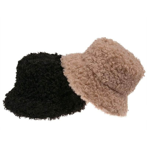 Lamb Faux Fur Bucket Hats