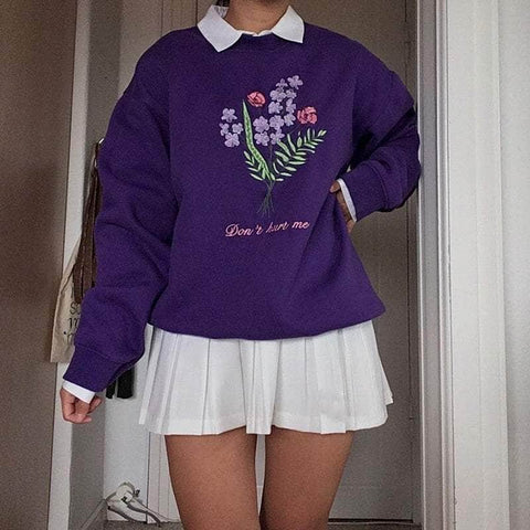 Floral Embroidery Sweatshirt
