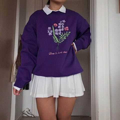 Floral Embroidery Sweatshirt