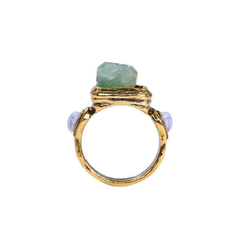 Dvacaman Retro Quartz Stone Rings