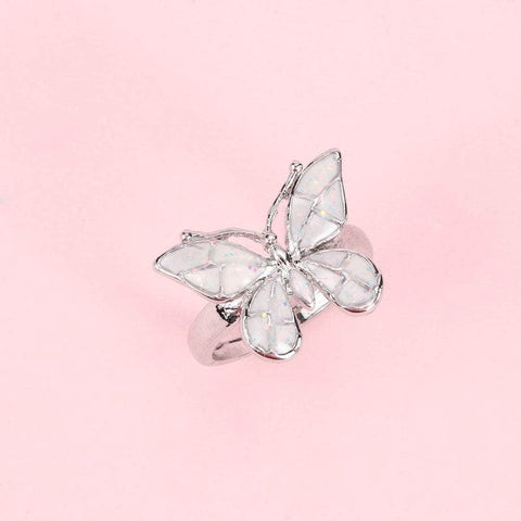 CHARMIEZZ Artificial Opal  Butterfly Ring