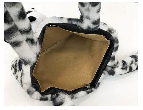 Leopard Pattern Furry Bag