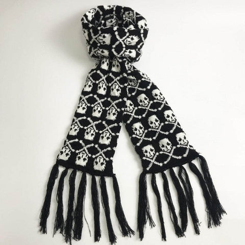 Skull Knitted Scarf