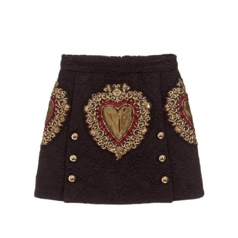 Heart esdonari Embroidery A Line Skirt ( Limited Edition )