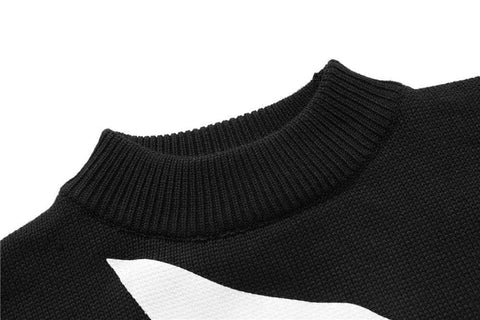 009BA Striped Sleeve Sweater