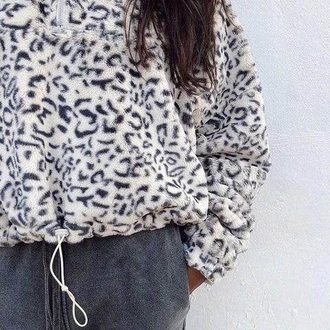 Thick Leopard Fluffy Jacket