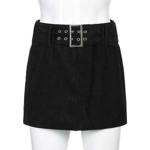 Corduroy Sheath Mini Skirt