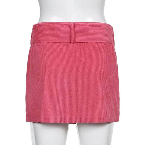 Corduroy Sheath Mini Skirt
