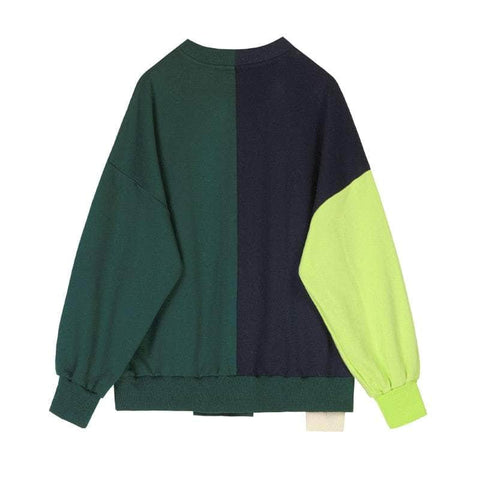 Patchwork Color Blocks Sweatshirt