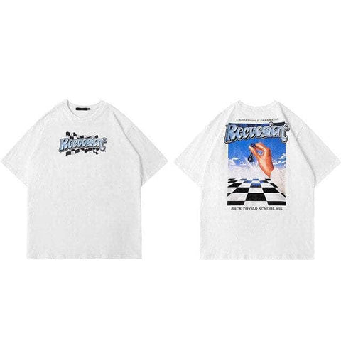 90'ss Double-Sided Graphical Tee