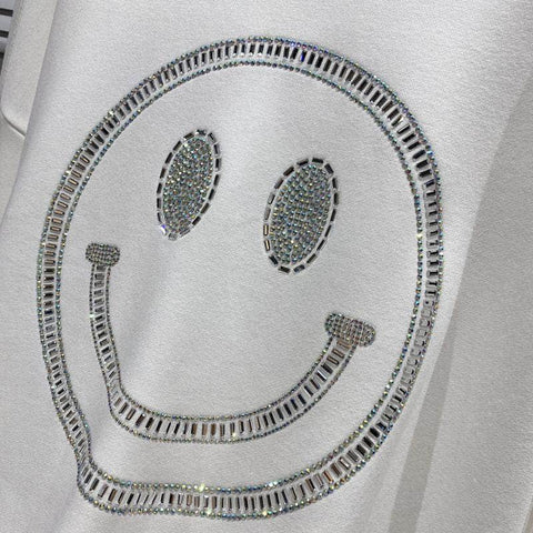 Diamond Smiley Fleece Sweatshirt