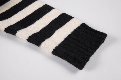Patchwork Striped Knitted Sweater