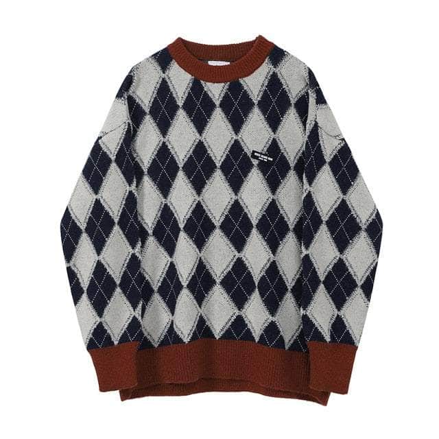 Vintage Argyle Plaid Sweater