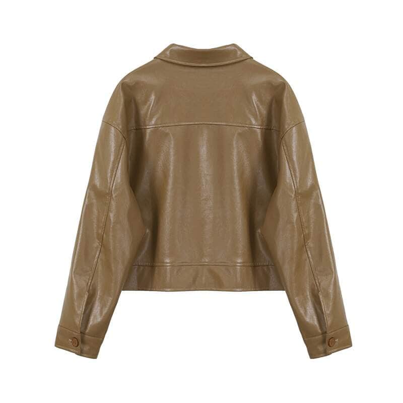 Faux Classic Leather Jacket