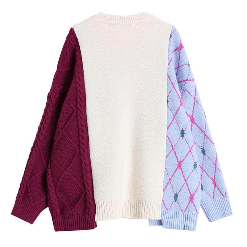 Colors Blocks V-ARG Spliced Sweater