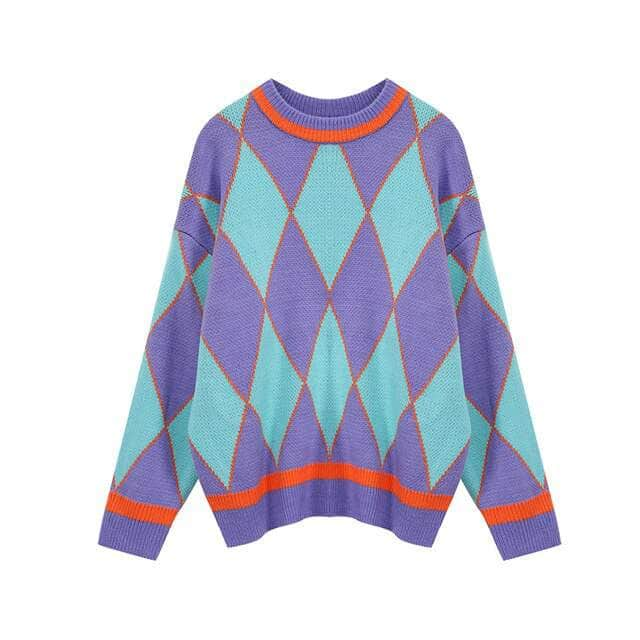 Retro Argyle Sweater