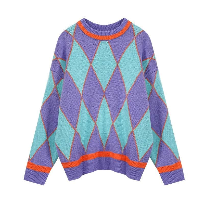 Retro Argyle Sweater