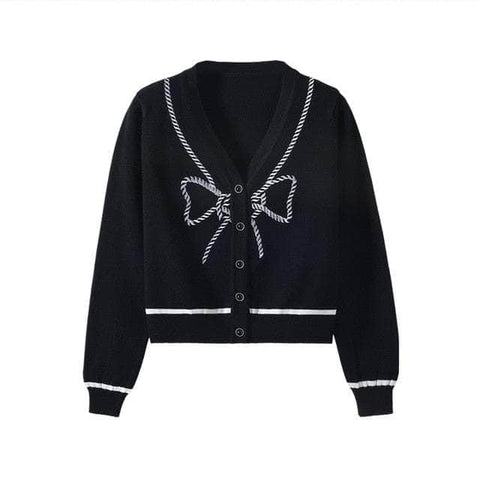 Knitted Bow Cardigan