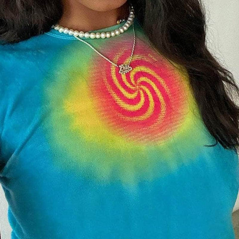 Ela Illus-ion Tie Dye Crop Top