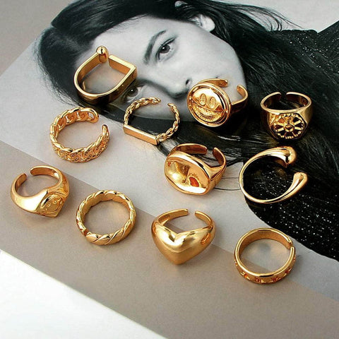 CHARMIEZZ GOLD Tulip Rings