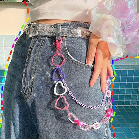 CHARMIEZZ Colorful Heart Flower Key Chains