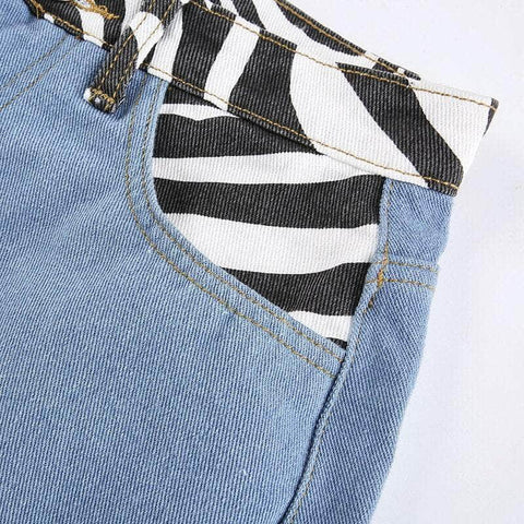 de suits Zebra Patchwork Jeans