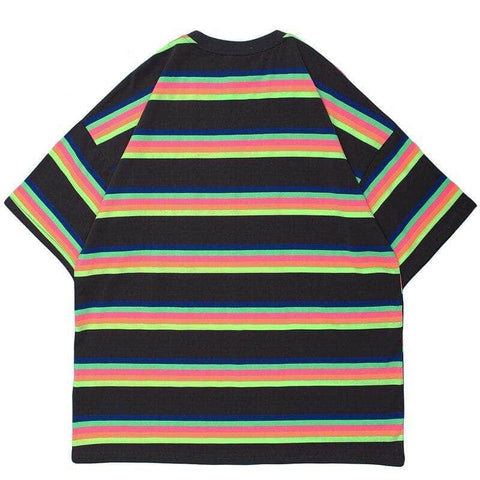 Striped Colorful Oversized Tee